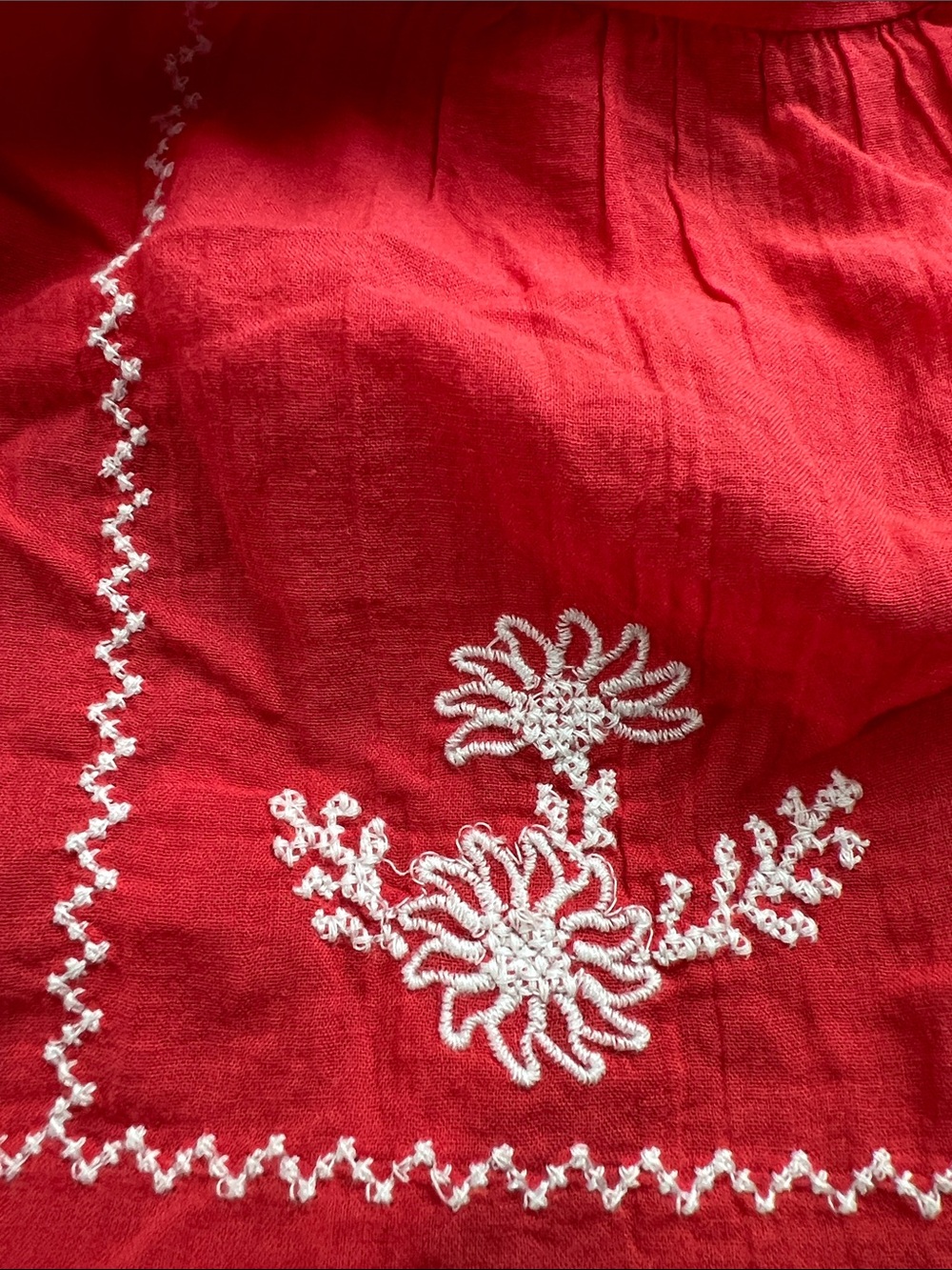 Old Navy 100% Cotton Coral Button-Front Embroidered Top #764185-00 NWOT Size XL - Picture 17 of 17